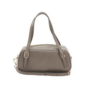 ISADORA Olive Made In Italy Leather Belted East West Satchel